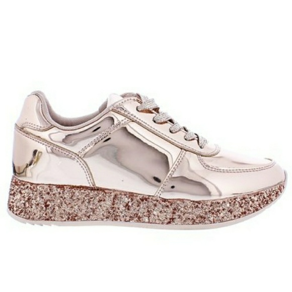 Shoes - Rose gold sneakers